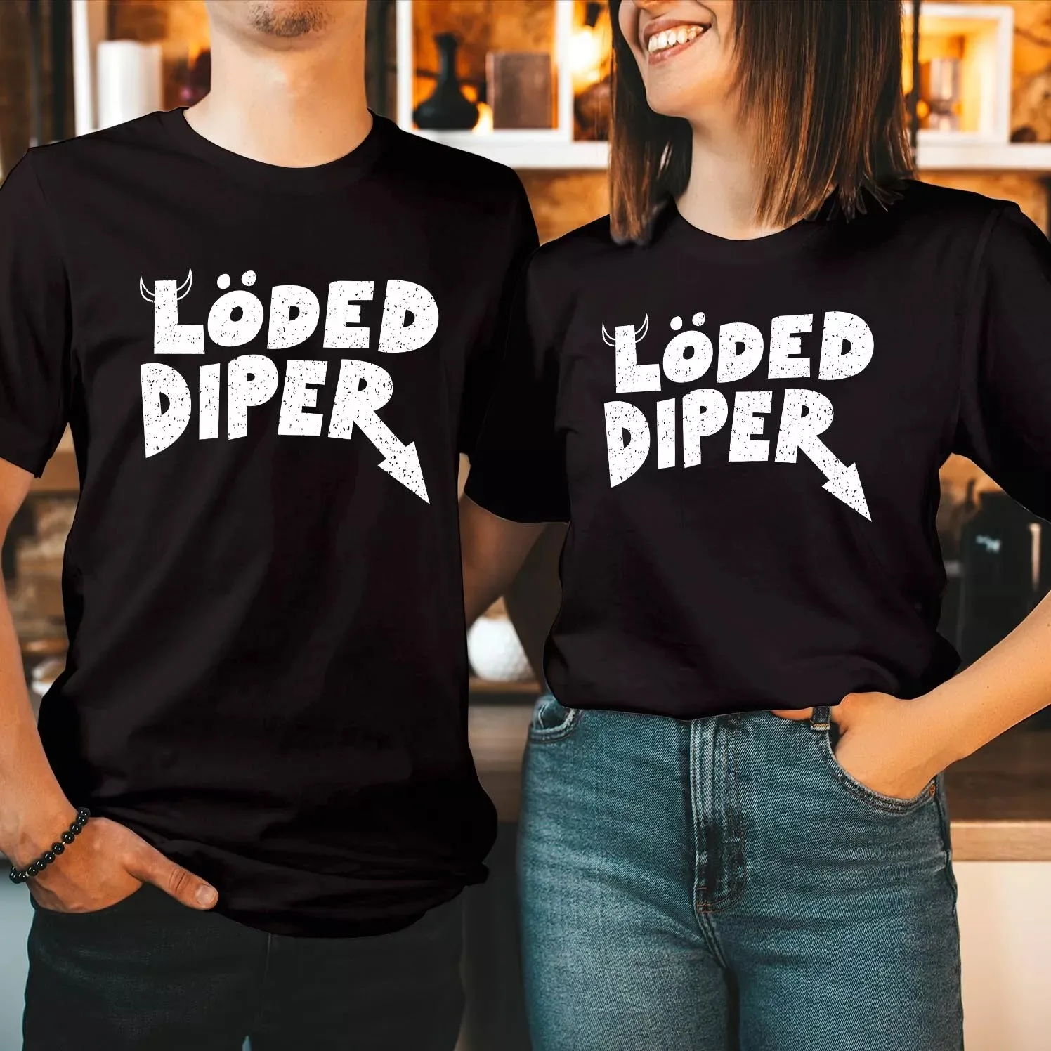 LODED DIPER Kids Unisex T shirt World Book Day 2024 Christmas Gift Surprise T-Shirt Creative Christmas Cute and Fun T-Shirt