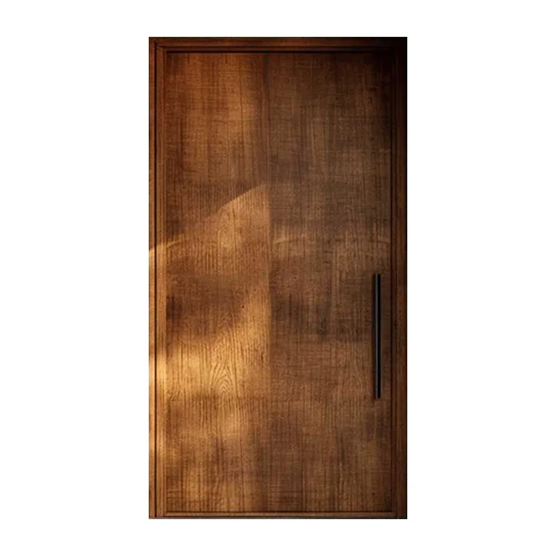 Customized retro classical old elm texture single door outdoor rural self-built house anti-theft and paint-free household