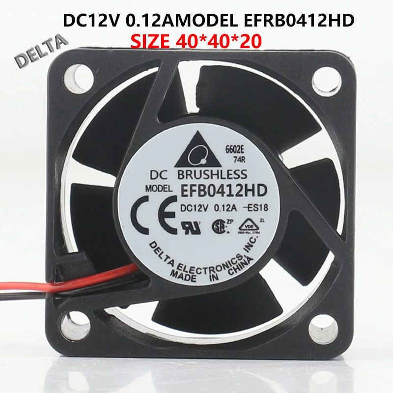 

4CM Large air Volume Chassis Inverter Double Ball EFB0412HD-ES18 DC 12V 0.12A Cooling Fan