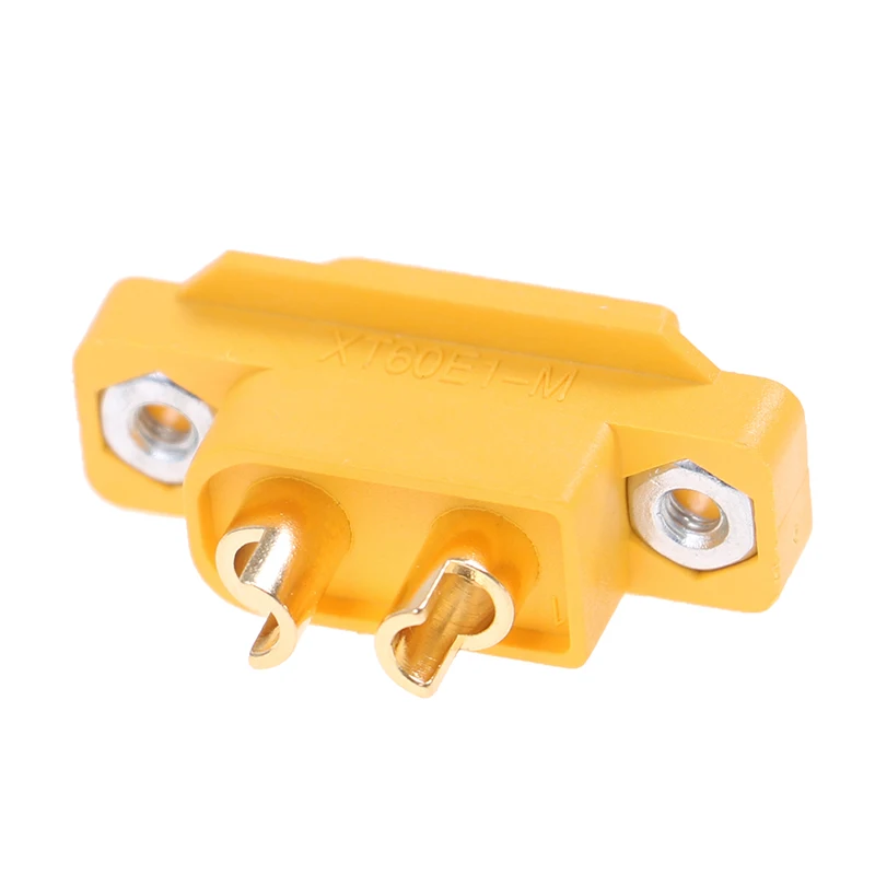 5PCS Yellow AMASS XT60E-M Mountable XT60 Male Plug for RC Drone FPV Racing Fixed Board