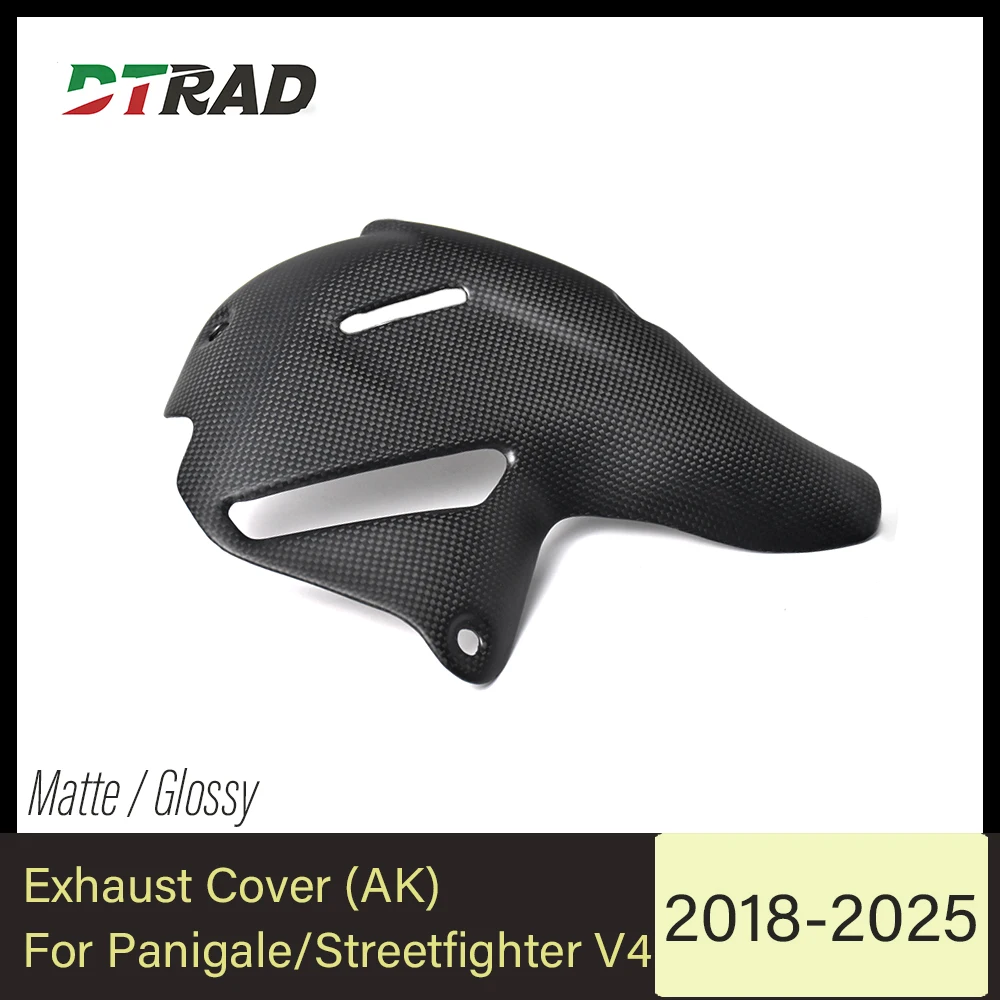 

For Ducati Panigale/Streetfighter V4 / V4S 2018 2019 2020 Carbon Fiber Exhaust Heat Shield Cover (fit Akrapovic exhaust)