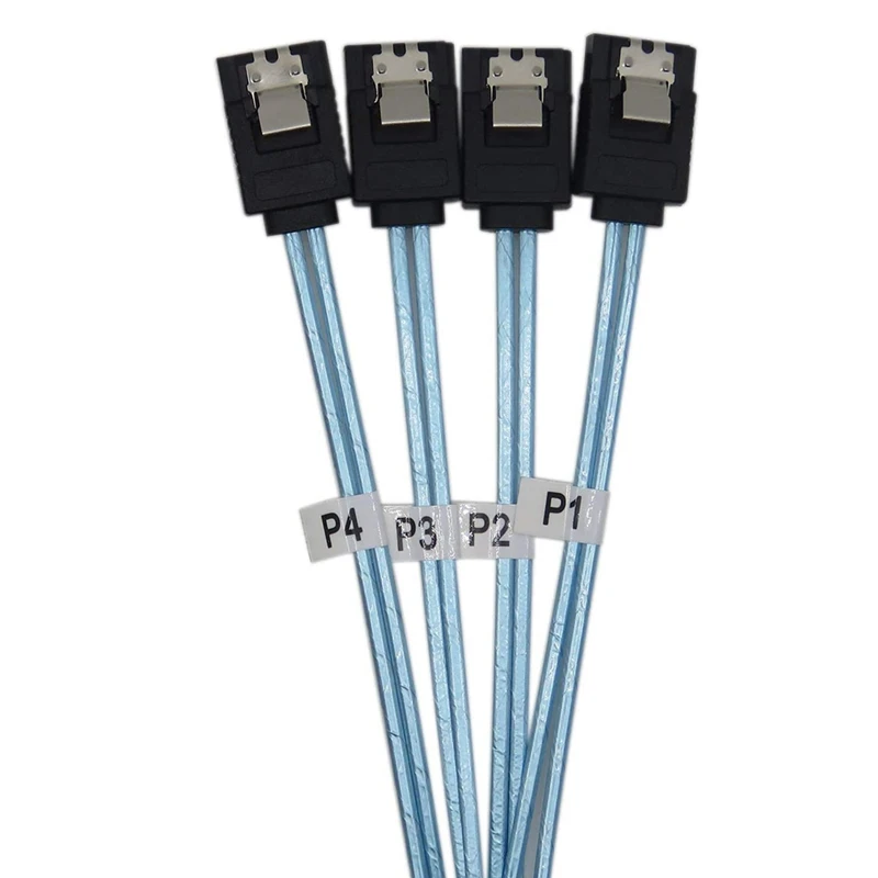 Sas Kabel Sata Kabel High Speed 6Gbps 4 Poorten/Set Hoge Kwaliteit Voor Server 0.5 Meter