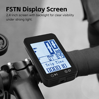 GPS Bike Computer IPX7 Rainproof 2.4in FSTN Display Night Riding Tracking Distance Speed Altitude Time Bike Odometer Speedometer