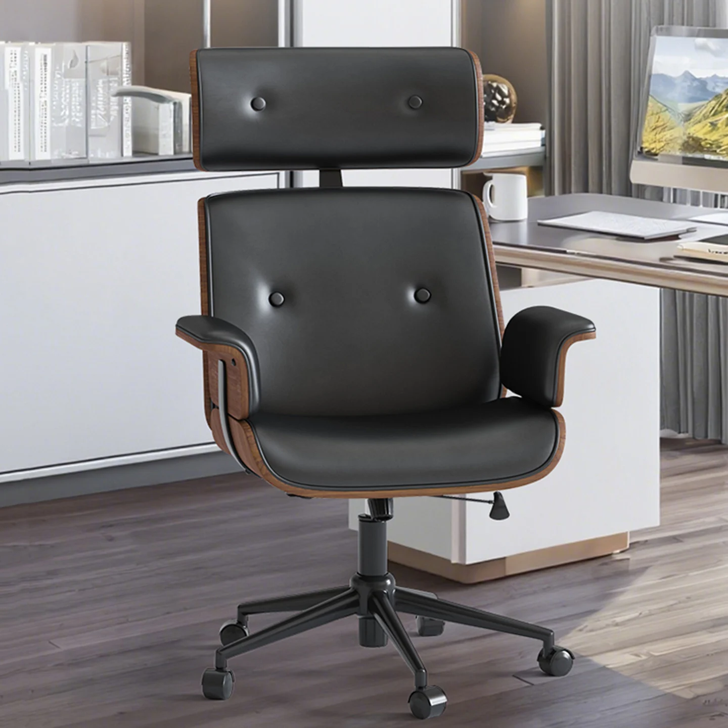 

Modern Minimalist Computer Office Chair Boss Comfortable Family Business Stool 135 Degree Swivel Reclining Seating Furniture