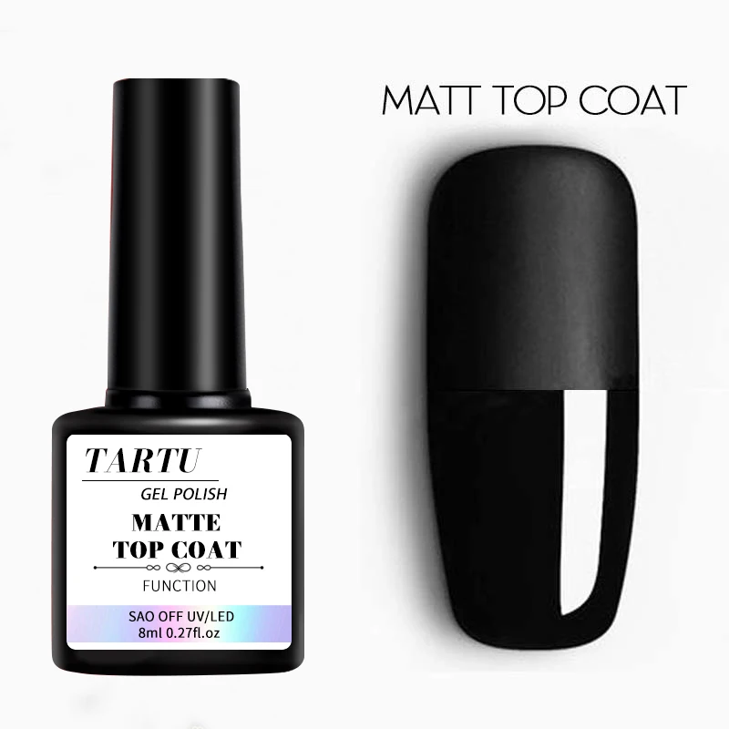 8 ml Set de gel funcional para uñas con capa base y capa de brillo, capa mate, gel polish removible para diseño de uñas 5