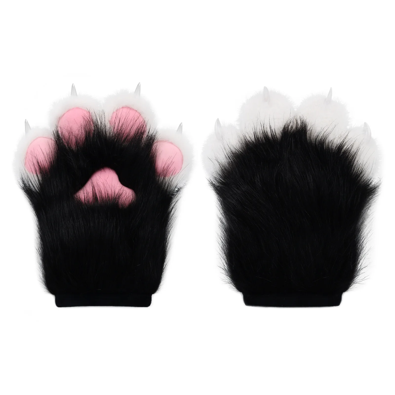 

Fursuit Paw Gloves Plush Animal Costume Claws Resin Details Furry Cosplay Props Convention