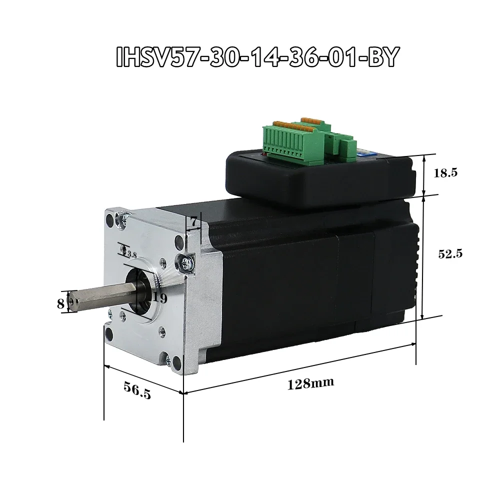 JMC Nema23 100w 140w 180w 57mm 3000RPM 36VDC Closed Loop Integrated Servo Motor DSP Control Chip For CNC Robot Machine Kit