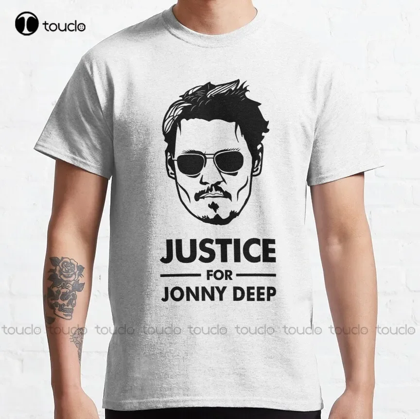 Justice For Johnny  Classic T-Shirt Grey Shirt High Quality Cute Elegant Lovely Kawaii Cartoon Sweet Harajuku Cotton Tee Shirts