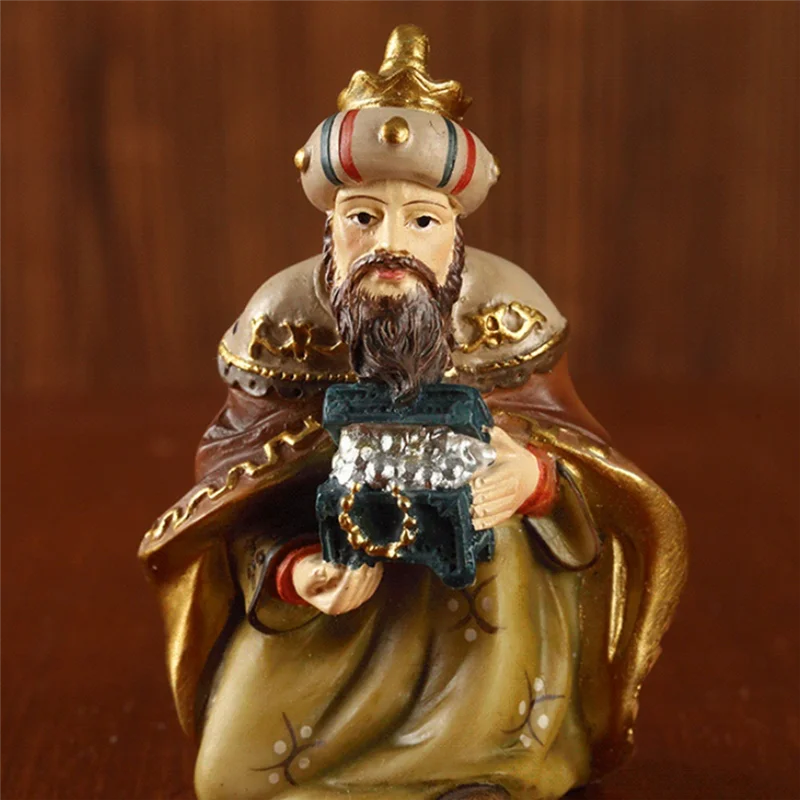 Premium Nativity Set, Christmas Nativity Scene, Hand Drawn Christmas Nativity Scene, Manger Set Ornaments Religious Collection D