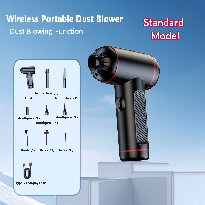 มัลติฟังก์ชั่นแบบบูรณาการดูดเป่าสูญญากาศเครื่องดูดฝุ่นแบบรวม USB ชาร์จเครื่องดูดฝุ่นรถยนต์ในครัวเรือนขนาดเล็ก