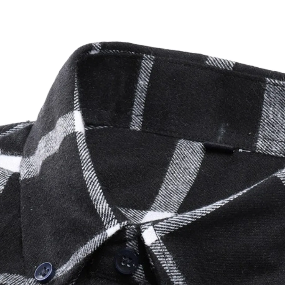Fashion Cotton Men Blouse Lapel Large Size Plaid Oversized Shirts Streetwear Button Up Grid Blouse Women Unisex