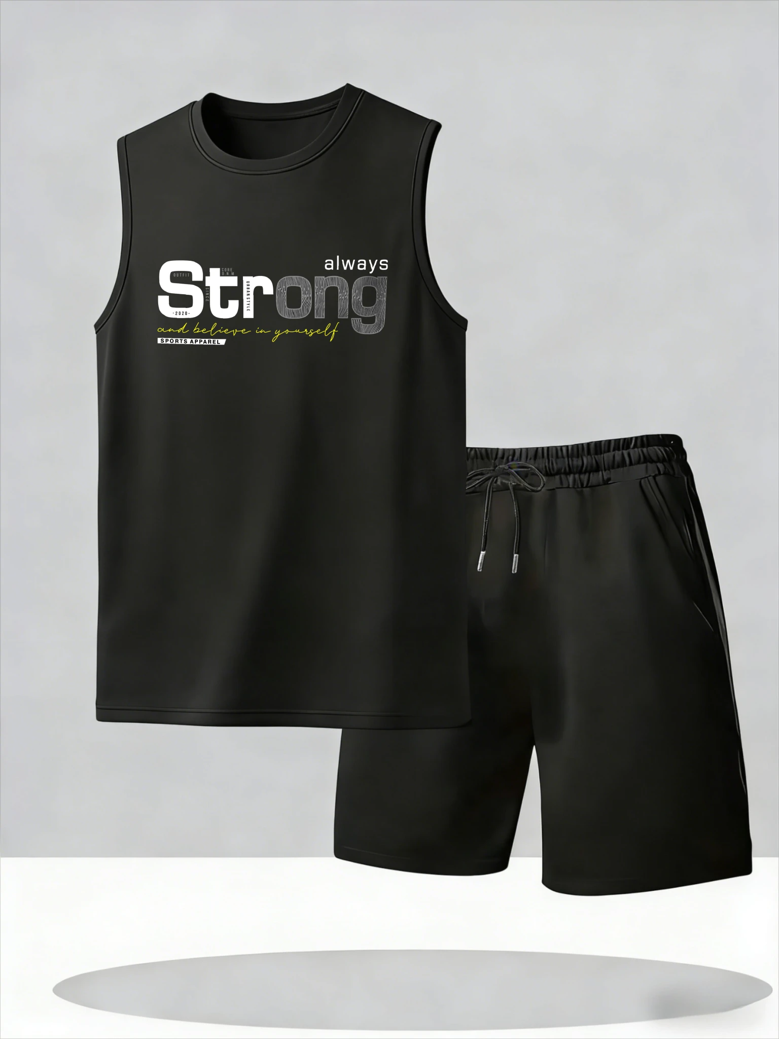 

Men's Tank Top Sets 2026 Summer Thin Quick Dry running beach oversize Breathable crewneck seaside Two-piece sets jogging set