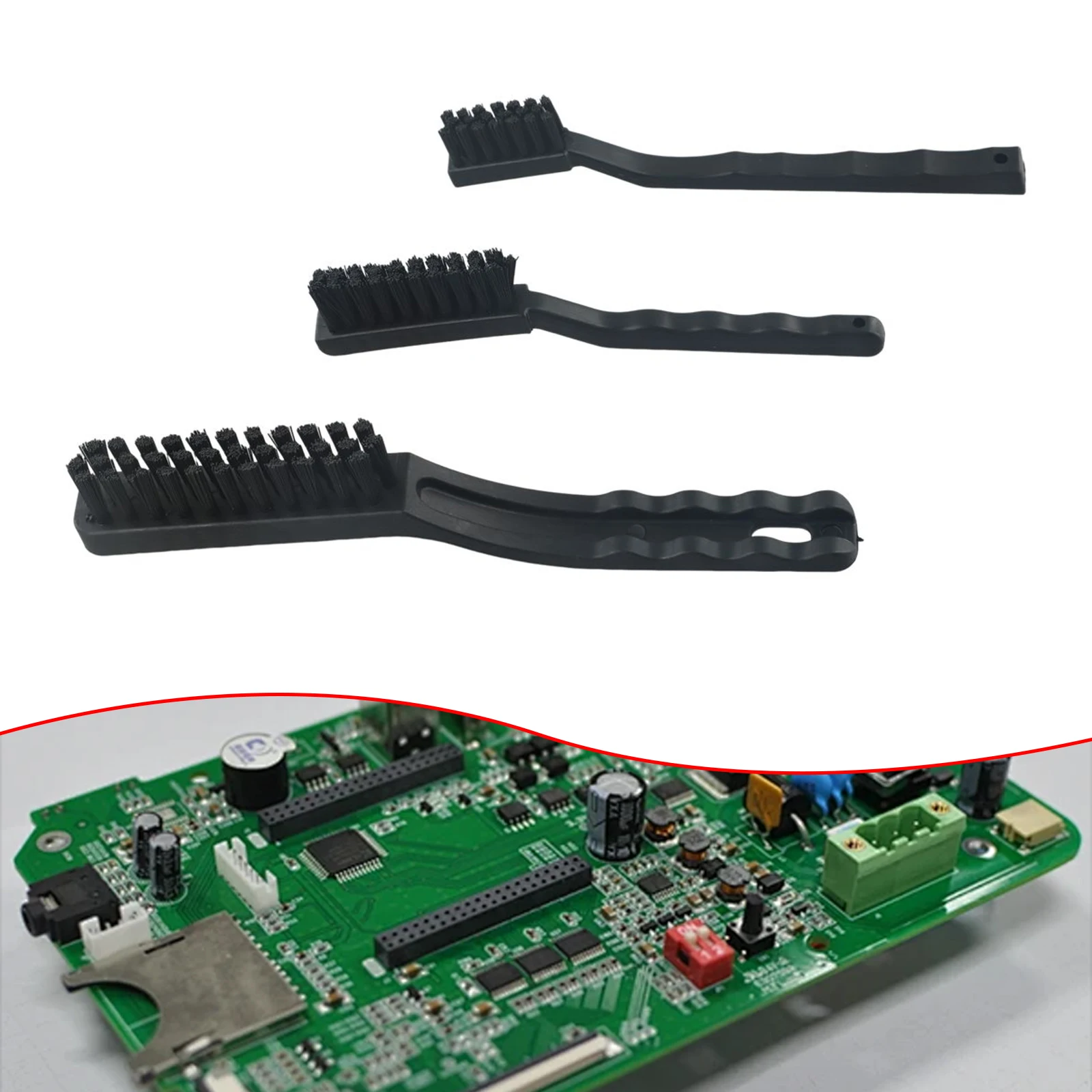 1/3Pcs PCB Circuit Board Cleaning Brush Anti-static Protection Small Crank Brush Scrubbing Board Dust Cleaning Brush Hand Tools