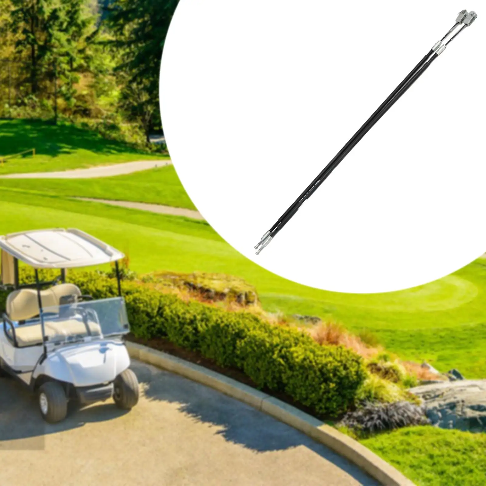 

2Pcs Golfs Cart Brakes Cable Kit Sturdy Repair Part Replaces for Club Car