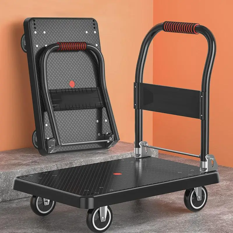 quiet-hand-pulled-flatbed-hand-truck-portable-shopping-cart-moving-vehicle-plastic-material-from-yunnan-province-lincang-city