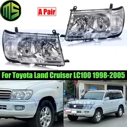 Maosheng 1Pair Halogen Front Bumper Head Light Head Lamp For Toyota Land Cruiser LC100 1998-2005 Headlight Headlamp Front Light