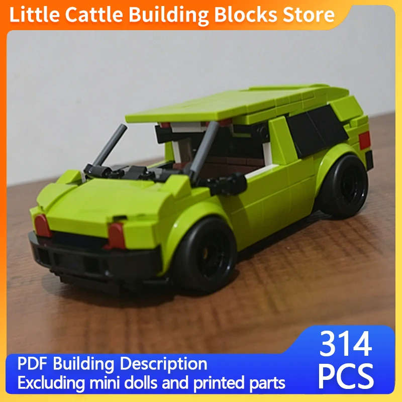 City Car Model MOC Building Bricks Micro Compact Commuter Car Modular Technology Gifts Holiday Assemble Children Toys Suit