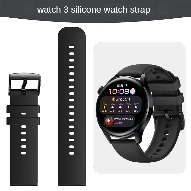 

Silicone Replacement Watch Band With Substitute Watch3 /GT2/3 Pro/Buds/ Glory 2 Series Rubber Strap For Men And Women 22mm