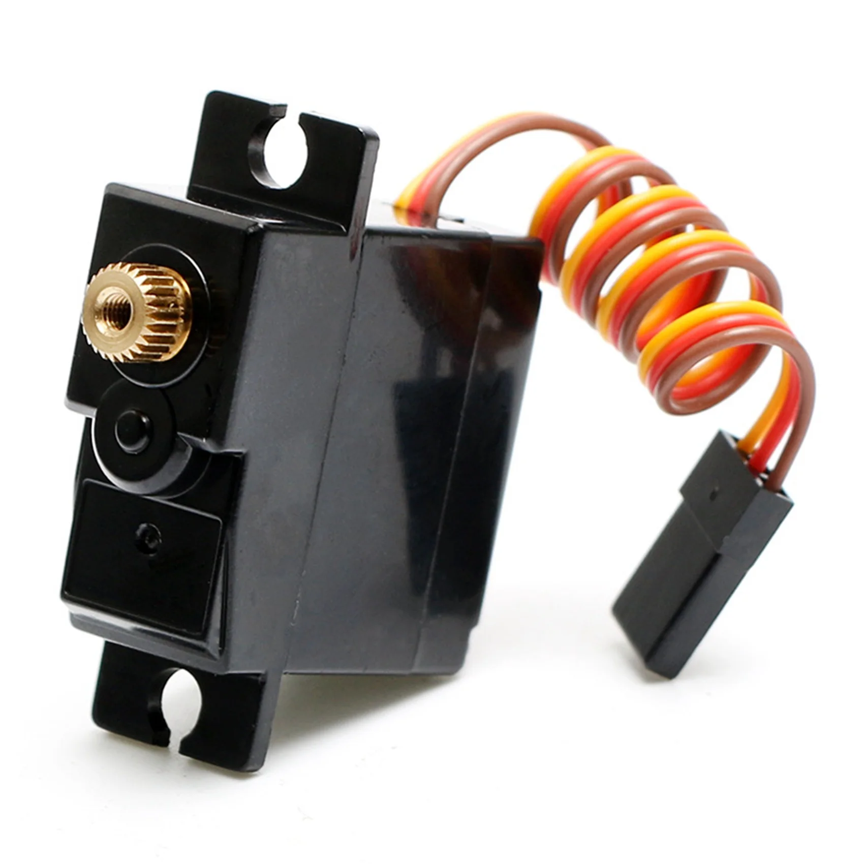 WOWFU-2 Set RC جزء السيارة: 1 قطعة 3.5 كجم ترقية ميتال جير سيرفو ومجموعة واحدة من قضيب سحب مؤازر معدني، أسود