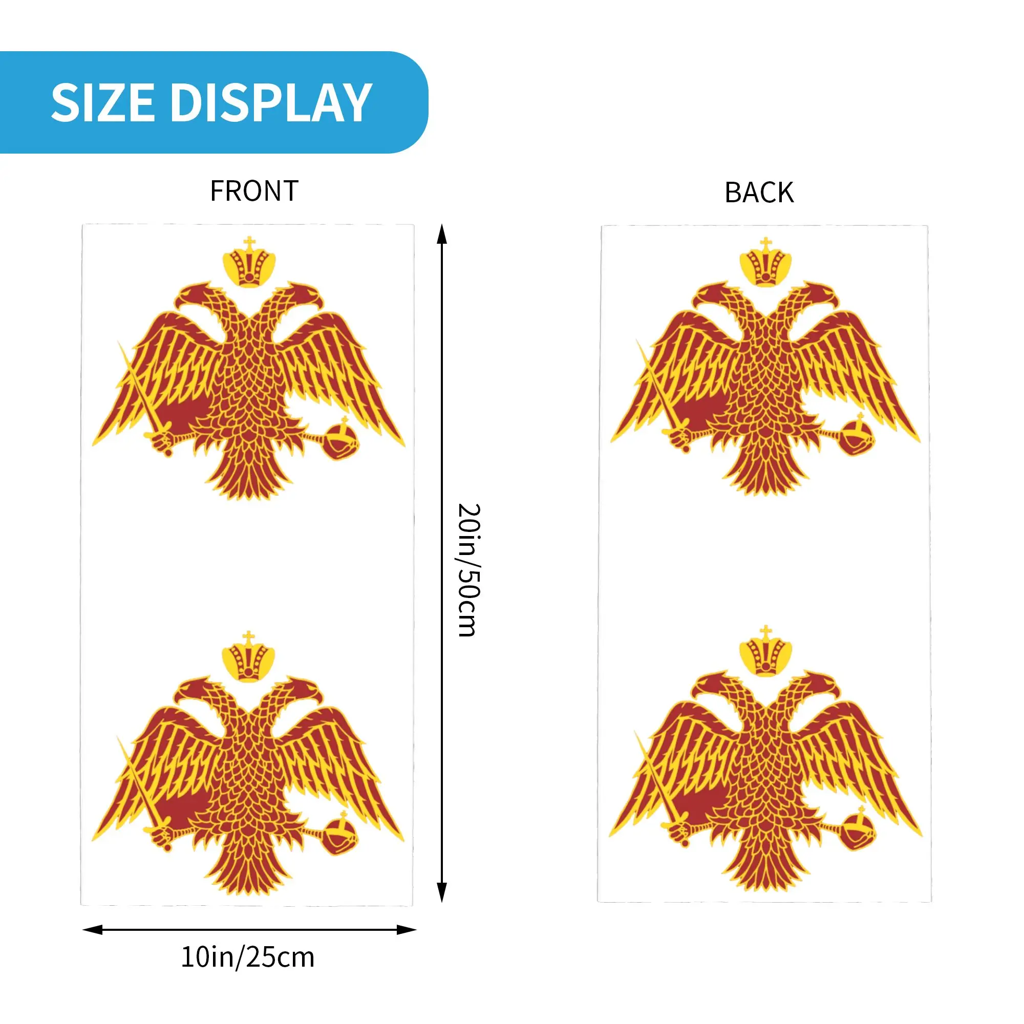 Byzantine Imperial Flag Bandana Winter Neck Warmer Women Windproof Wrap Face Scarf The Greek Orthodox Churches Gaiter Headband