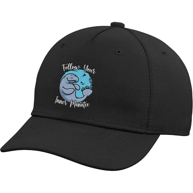 Manatee Lover Underwater Marine Animal Dugong Sea Cow Adjustable Baseball Hat