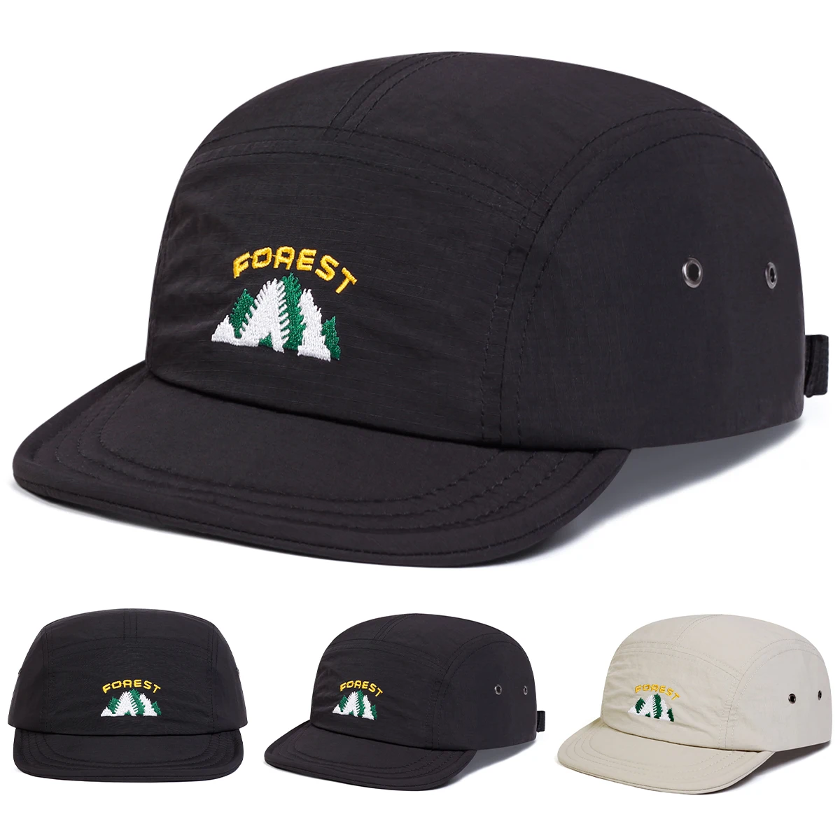 Unisex FOREST Embroidery Quick Drying Baseball Caps Spring Summer Outdoor Adjustable Casual Hats Sunscreen Hat Sports Cap