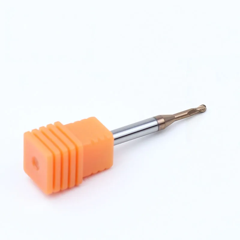 HRC65 Carbide Long Neck Ball Nose End Mills CNC Deep Groove Cutter Milling Cutters Router Bit Knife R0.15  R1 Endmills