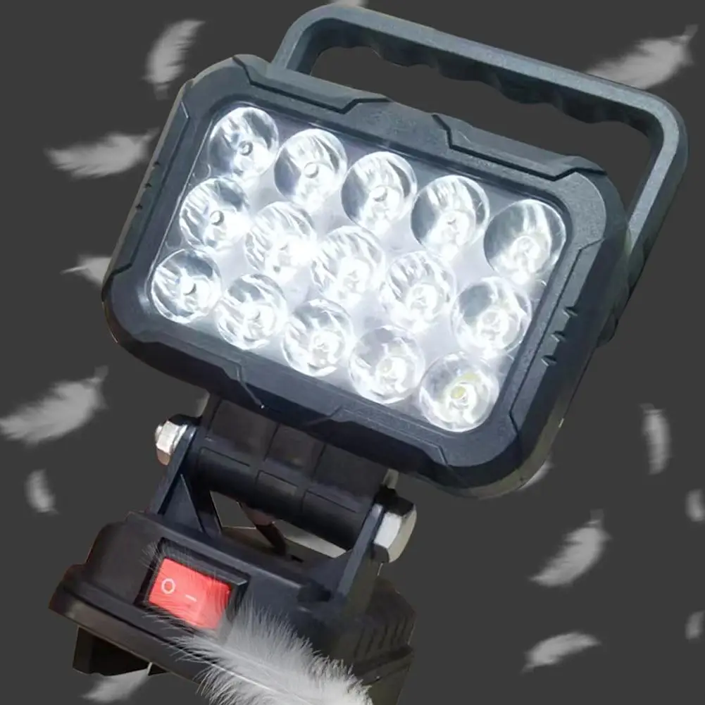 

15 бусин светодиодный рабочий свет прожектор портативная лампа фонарик ручной фонарь для Makita 18 В литий-ионный аккумулятор аварийный светильник