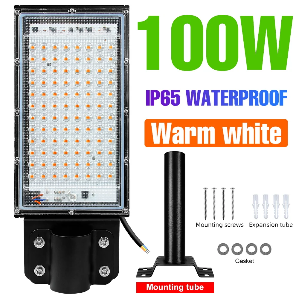 200W LED-straatlantaarn 220V Reflector Spotlight Buitenschijnwerpers IP65 Waterdicht Koud/Warm Wit Voor Tuin Binnenplaats Magazijn