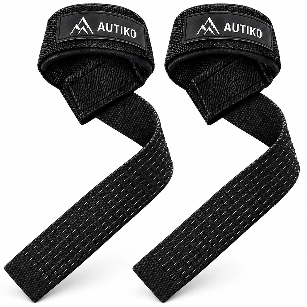 Autiko Gym Lifting Straps, Wrist Straps for Weightlifting, Fitness & CrossFit