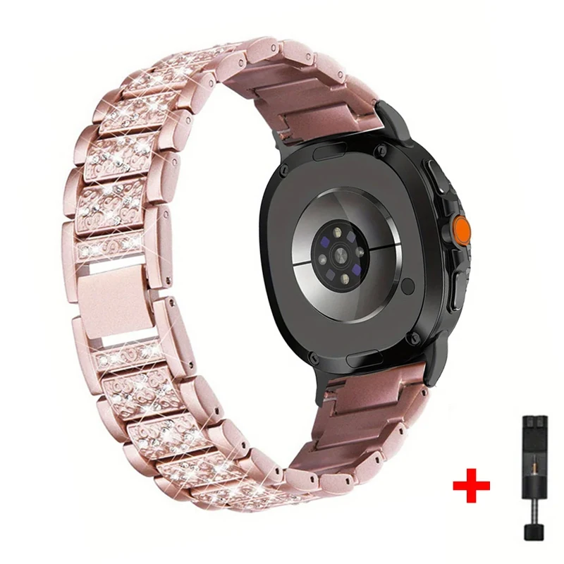 Diamond Bling Strap For Samsung Galaxy Watch 8 40mm 44mm Metal Stainless steel band For Samsung watch 8 classic Women Bracelet