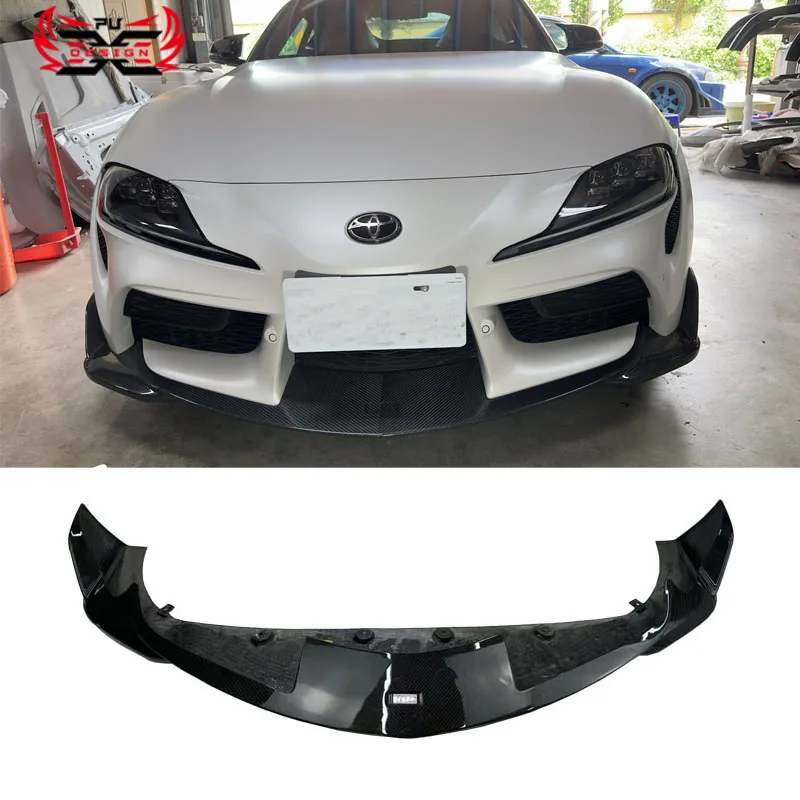 For Toyota Supra A90 A91 Mk5 Wholesale Dry Carbon Fiber Toms Style Front Bumper Lip Front Splitter Body Kits