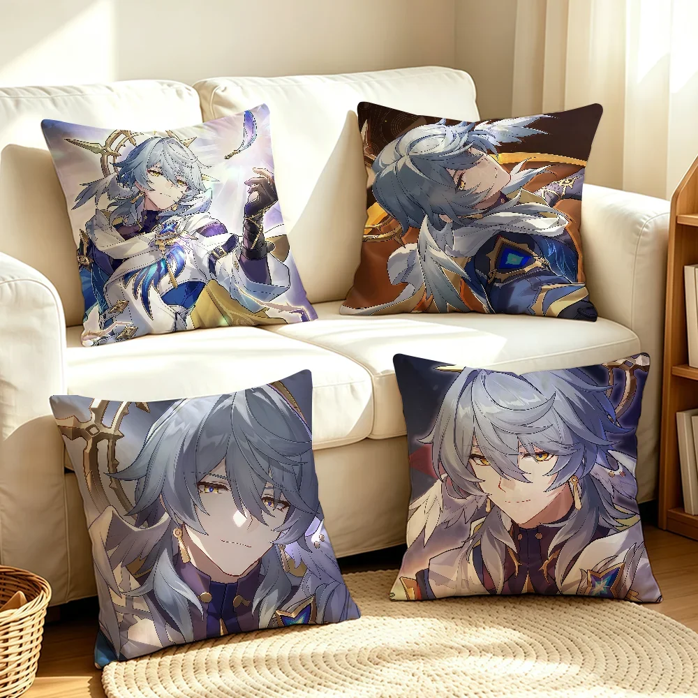 Sunday Game Honkai Star Rail cushion cover Soft Smooth Hidden Zipper Washable Decorative Couch Office Housewarming Gift