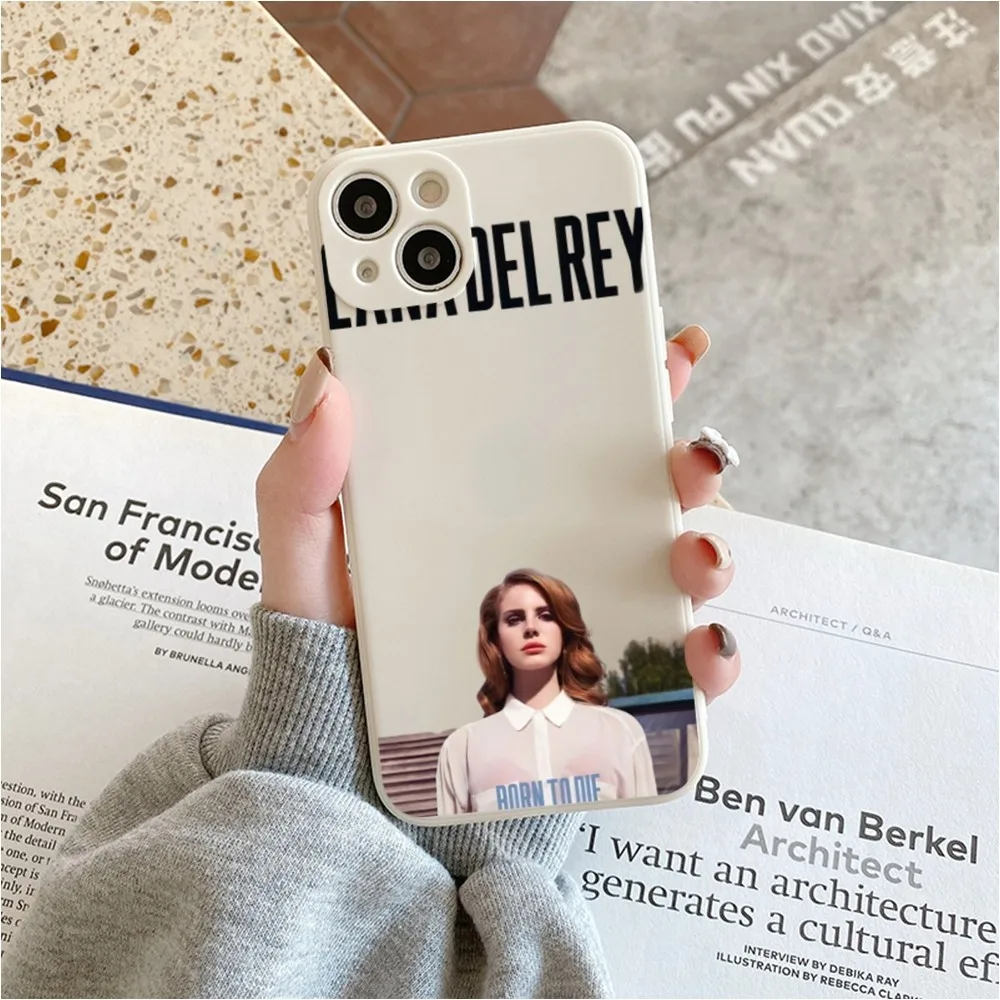 Lana Del Rey Singer Kraft Phone Case For Iphone 11 13 14 Pro Max X Xr Xs Max Se2020 12mini White Cover Case