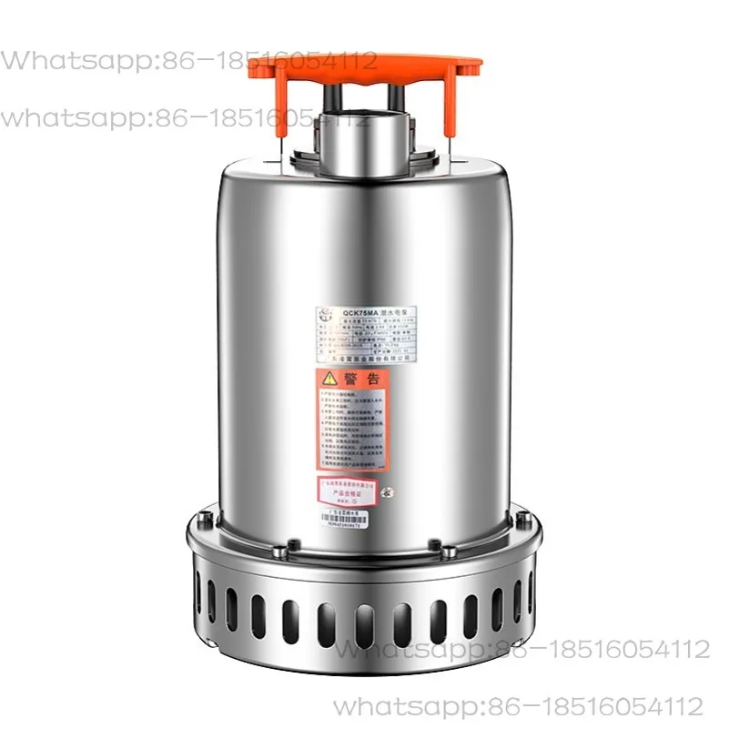 QCK Type 304 Stainless Steel Submersible Pump Sewage 220V Basement Sewage Automatic Pumping Pump