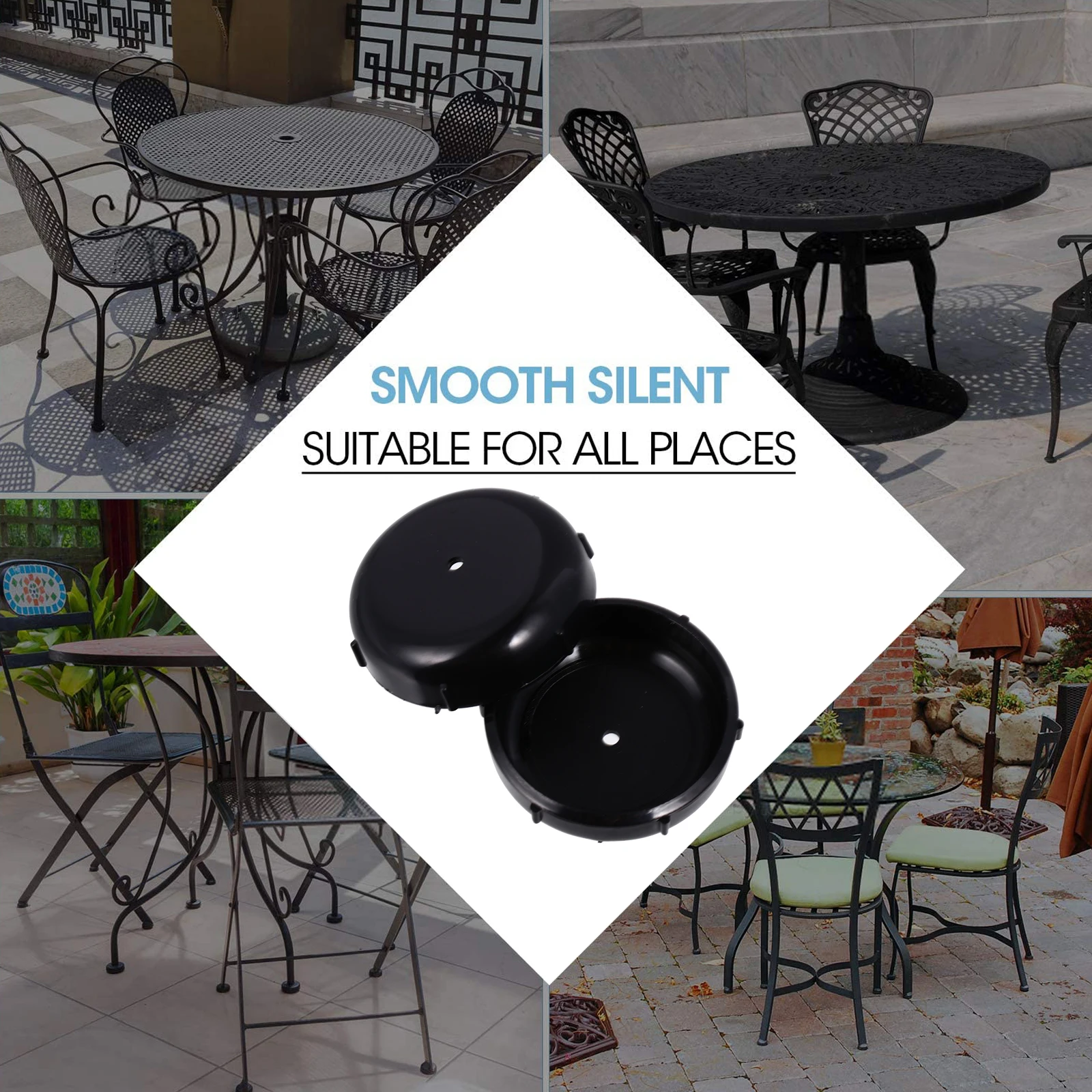 

16 Pcs Furniture Feet Protectors Plastic Sliders Non Slip Patio Outdoor Kitchen Table Chairs Stools Floor Protectors Moving