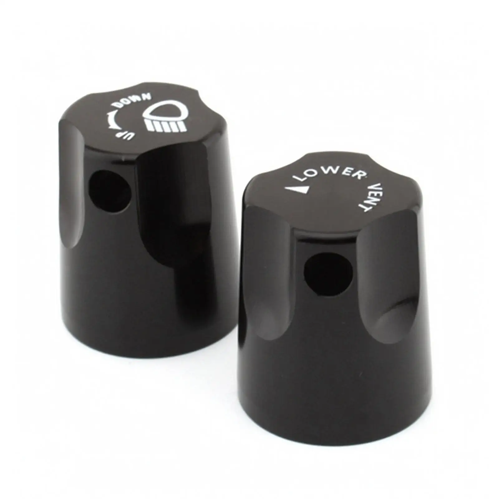 Cylindrical Motorcycle Switch Knob Set Aluminum Alloy Headlight Adjuster for Raise Lower Vent Control with Mounting Screws