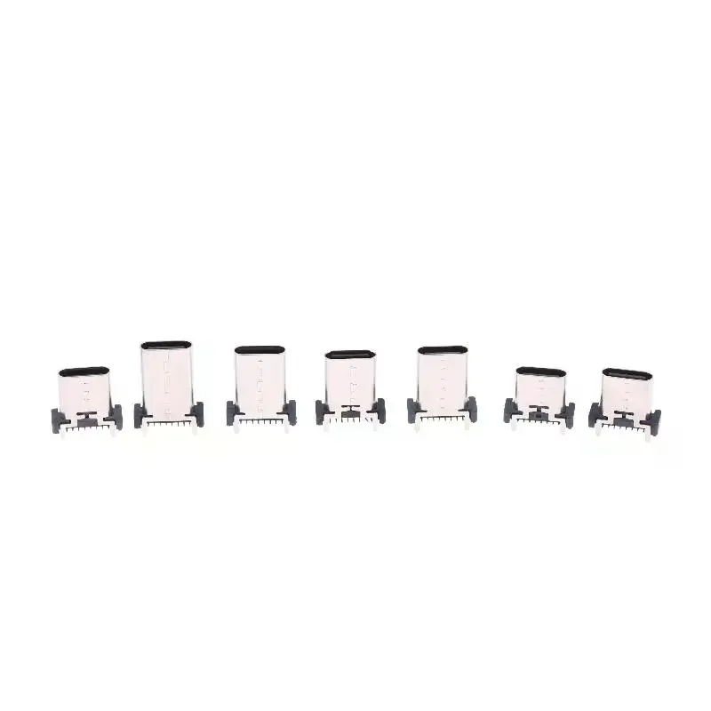 10Pcs Type-C Female Socket 16Pin Vertical 180 Degree Type-C USB Connector H 9.3mm/10mm/10.5mm/12.4mm/13.1mm/13.7mm/15mm