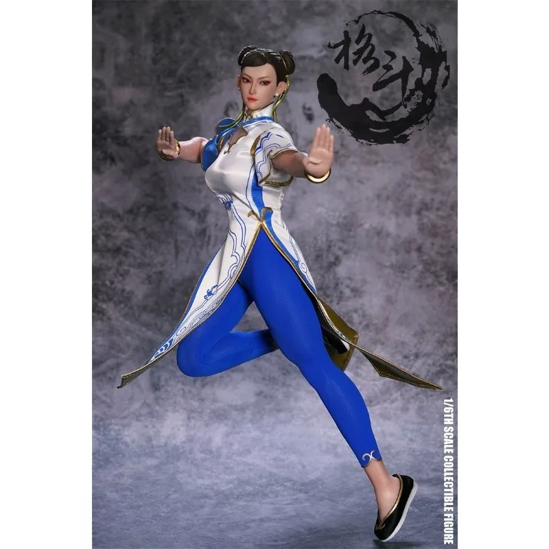 P026 auf Lager 1/6 Maßstab Weibliche Actionfigur Chunli mit Beweglichen Augen Puppenkörper-Modell für Cheongsam-Spielzeugfiguren-Sammlung