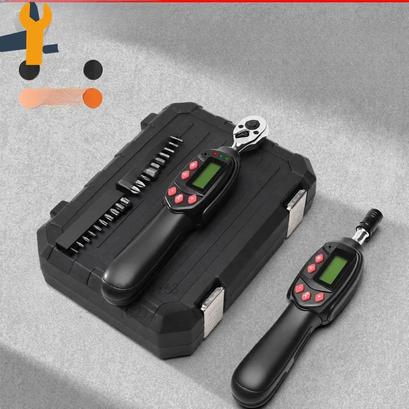 32-Piece set of digital torque wrench set of preset torque wrench auto repair motorcycle spark plug repair full set