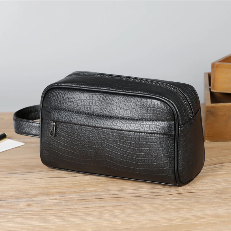 Designer Men's bag Crocodile pattern PU Clutch Bag Leisure Handbag Purse Fashion Business Clutches Men Birthday Gift Clutch Bags