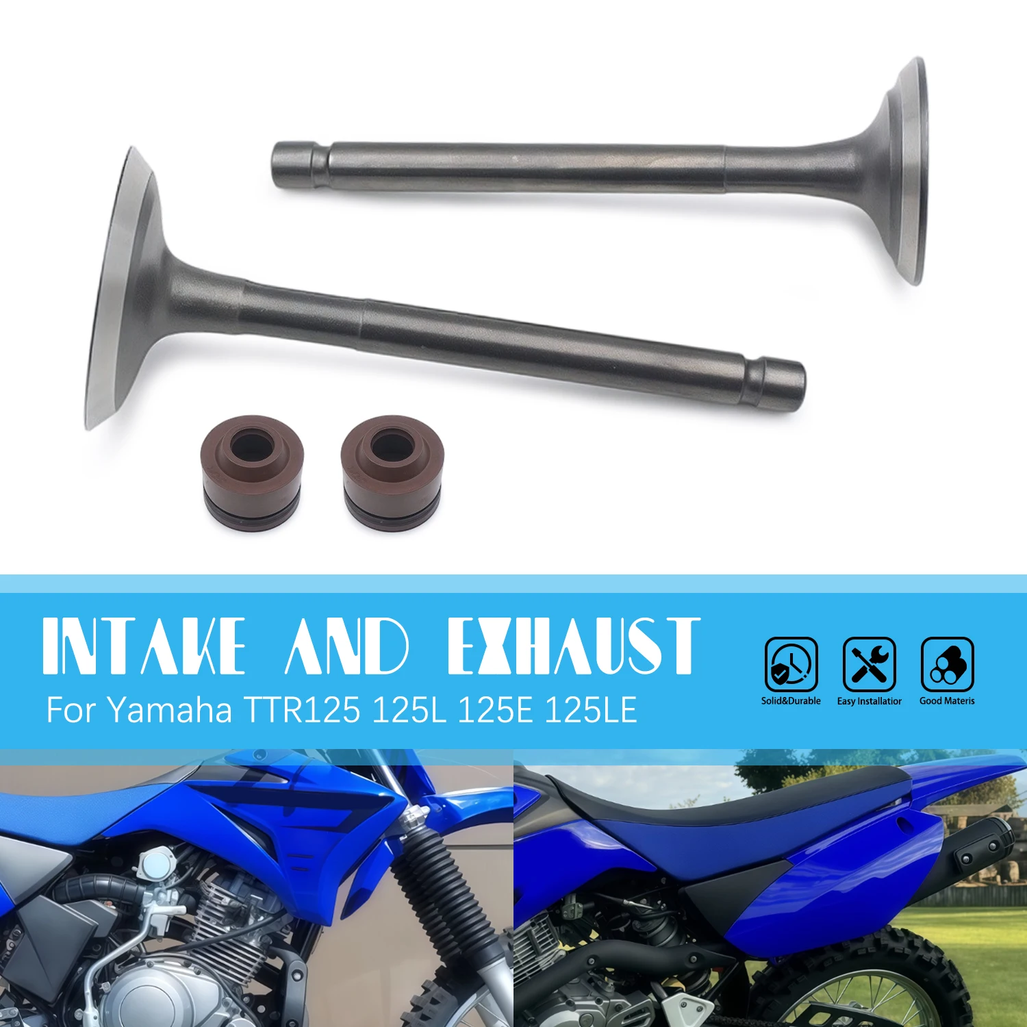 

Cylinder Head Intake Kit Replace Motorcycle Engine Parts Valve Stem Set For Yamaha 125E 125LE 2003-2009 TTR125 125L 2000-2003