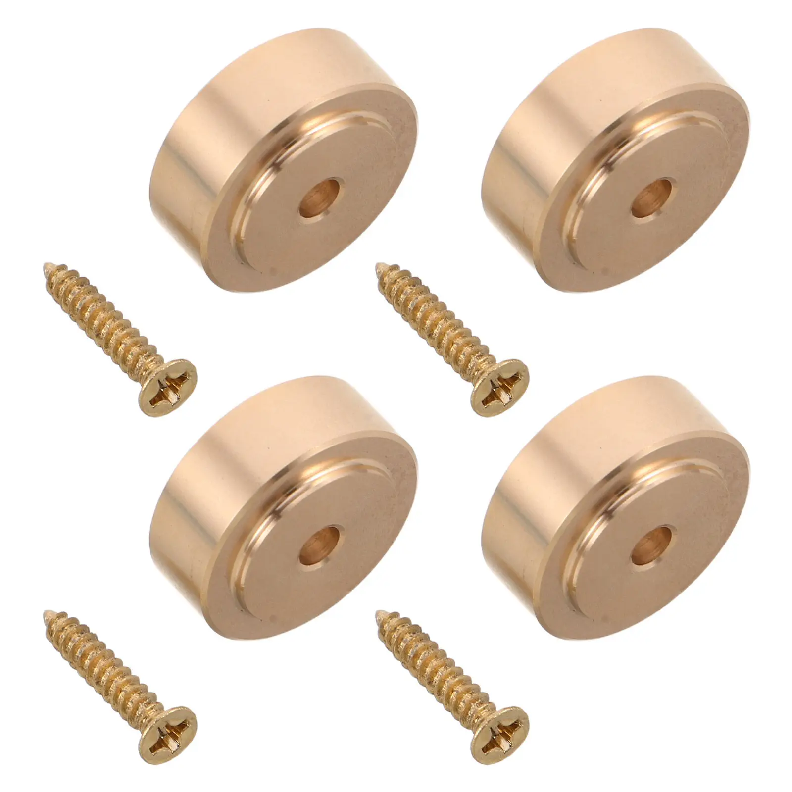 4Pcs Brass Cutting Board Feet Non Slip Metal Legs Vintage Style 0.79in W X 0.31in H Screw on Wood Bamboo Cutting Board Riser