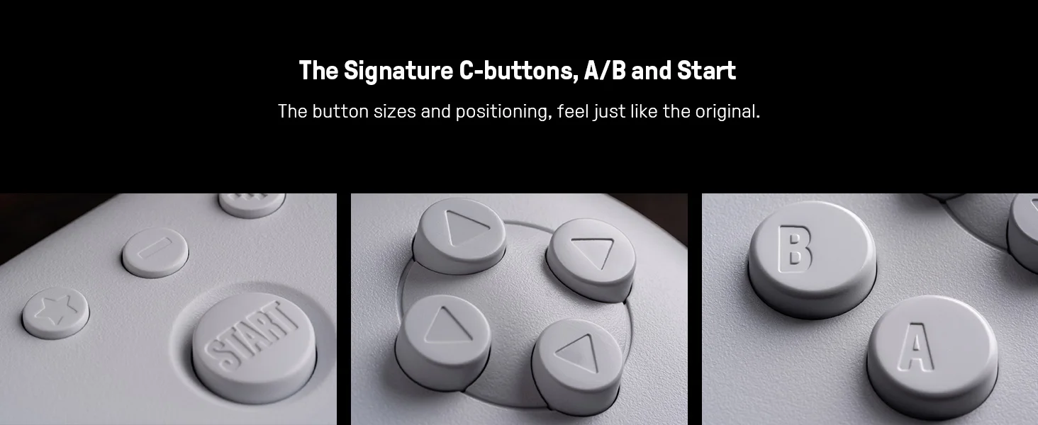 8BitDo Grauer N64 Bluetooth-Controller für Analogue 3D, Nintendo Switch, Switch 2, Gaming-Joystick-Gamepad für Windows und Android – Detail 5