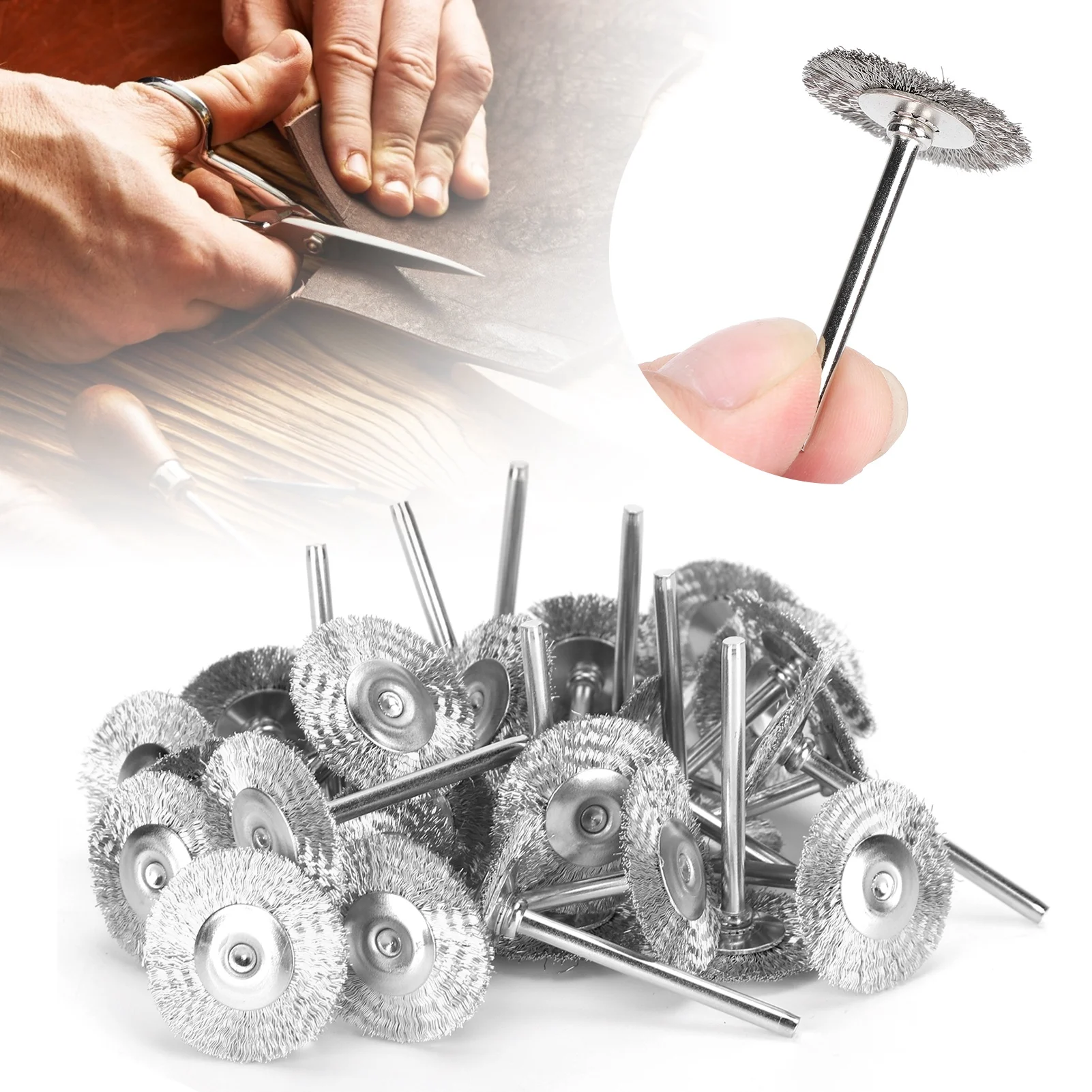 

Wood Carving Brush Wheel Rust Removal Tool Brush Wheel Flat Mini Wood Carving Rust/Corrosion/Paint Removal Polishing Tools