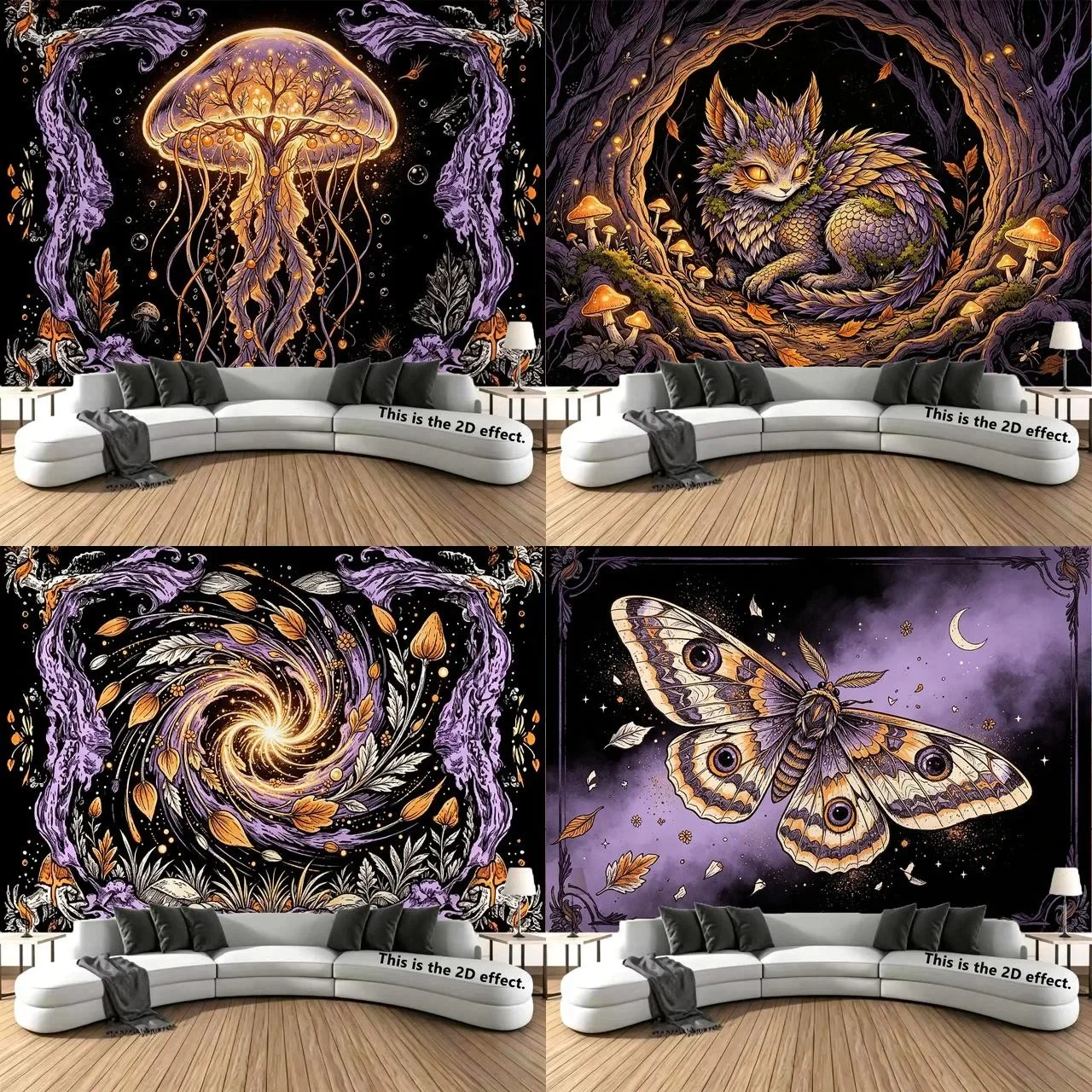 Fantasy Background Tapestry For Bedroom, Bedside Decoration, And Dormitory Use Dormitory Tapestry