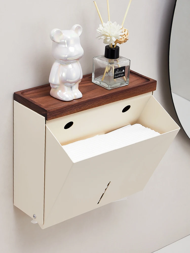 

Держатель для туалетной бумаги и салфеток из орехового дерева, без сверления, водонепроницаемый, для хранения бумажных полотенец, в китайском стиле, для дома и уборки