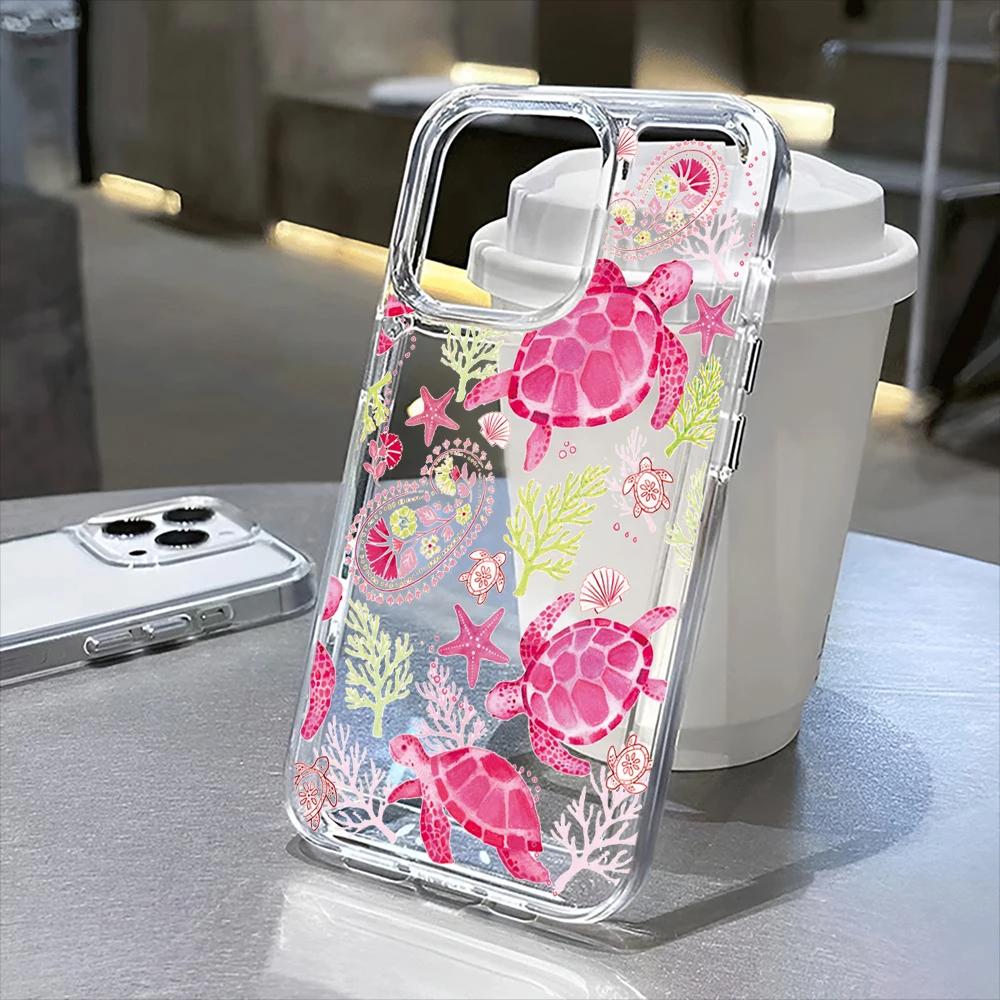 

Marine Life Clear Case For iPhone16 Pro Max 16Pro 16Plus 16 15 Pro Max 15Pro 15Plus 15 13 13Pro 14 12 11Pro Max Plus