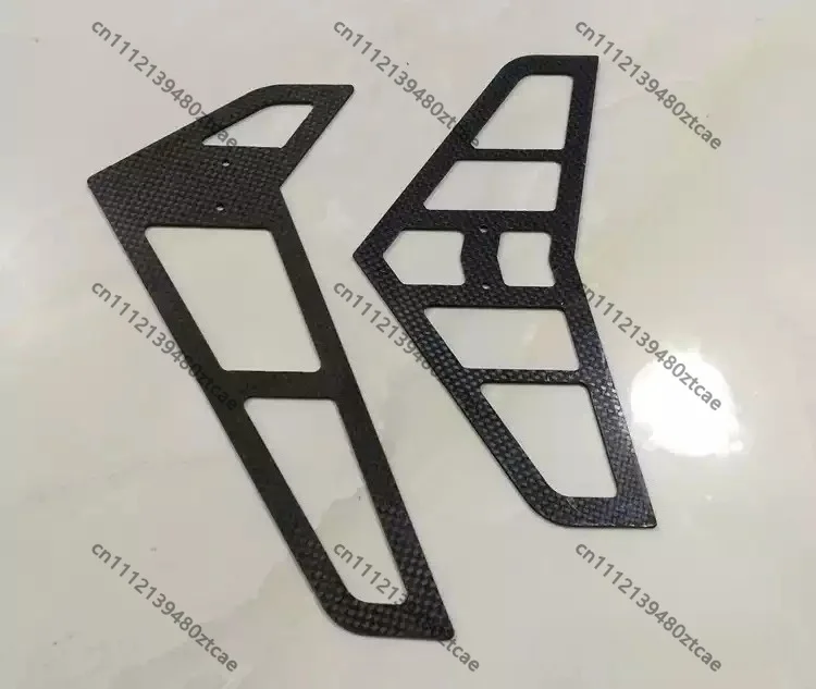 RC Electric Helicopter Carbon Fiber Horizontal Stabilizer & Vertical Tail Fin Complete Set Replacement Spare Parts