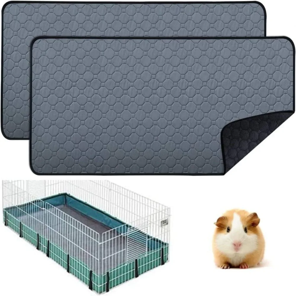Guinea Pig Cage Lining Washable Guinea Pig Skin Pad Reusable and Non Slip Urinary Pad for Guinea Pig Cat Dog Bed Small Animal